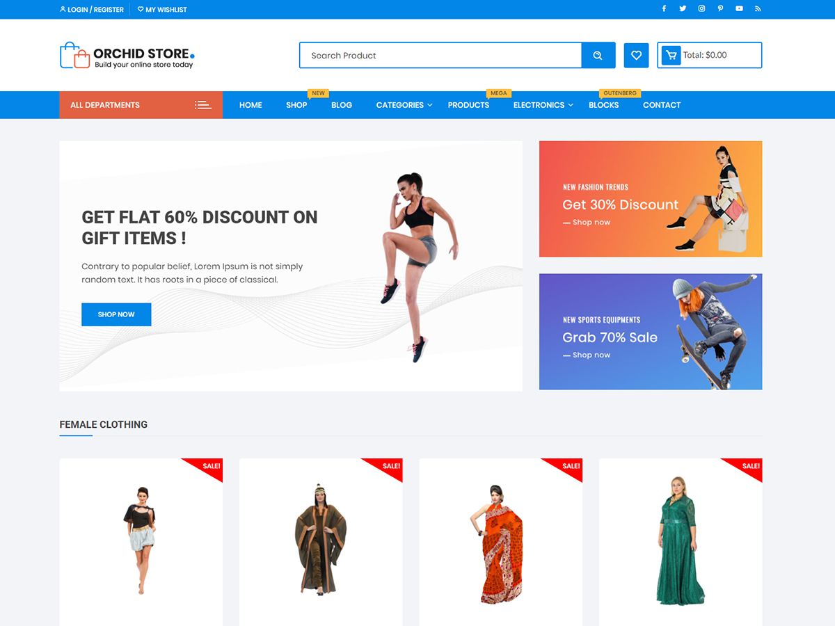 best Woocommerce WordPress themes Orchid Store