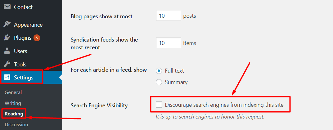 wordpress seo search engine visibility