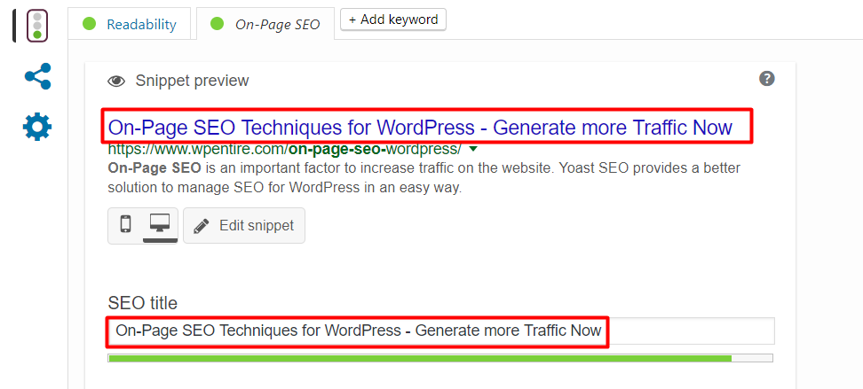 on page seo title tag