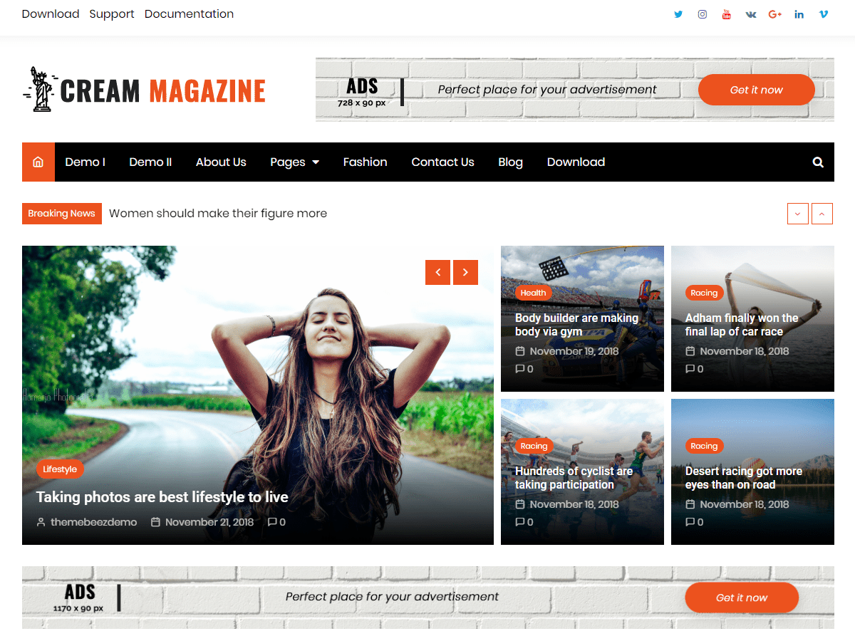 free WordPress magazine themes