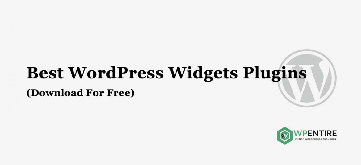 best WordPress widgets plugins