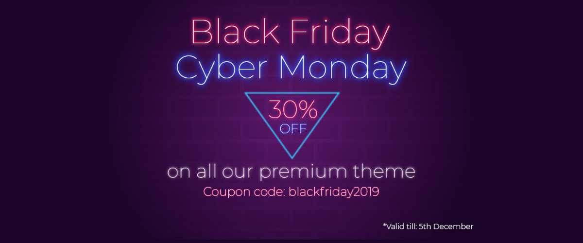 Black Friday and Cyber Monday WordPress Coupons 2020
