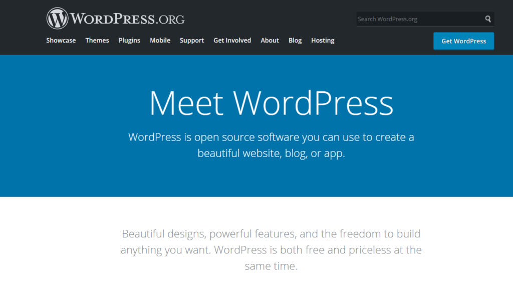 WordPress.Org Home Page