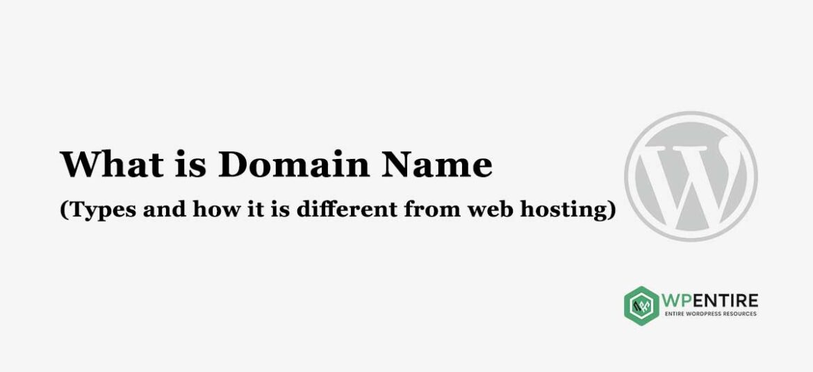 What is a Domain Name? How it is different from Web Hosting?