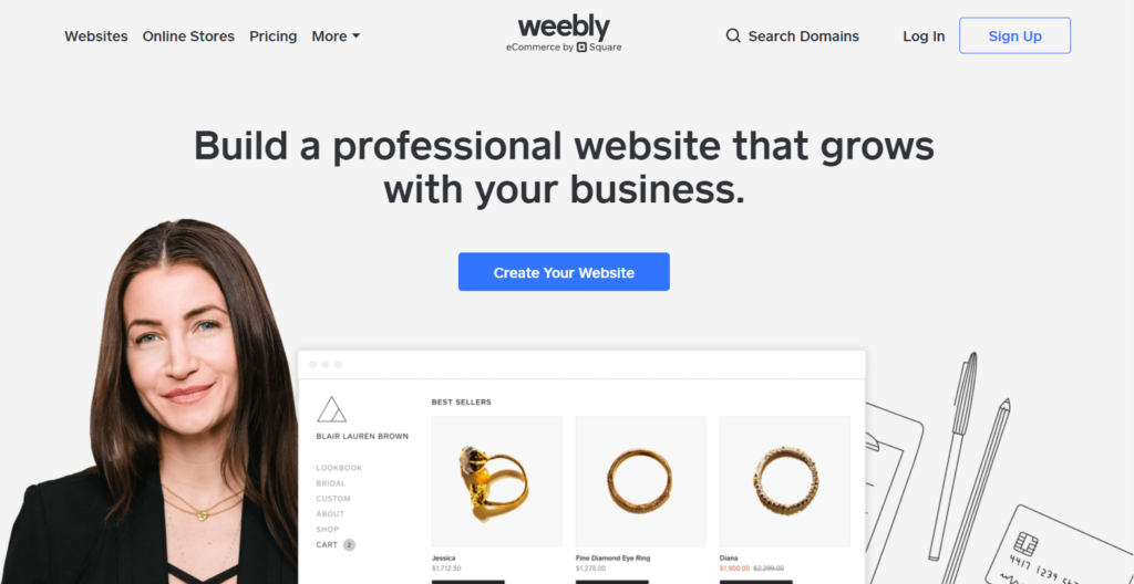 simple online shop builder weebly 