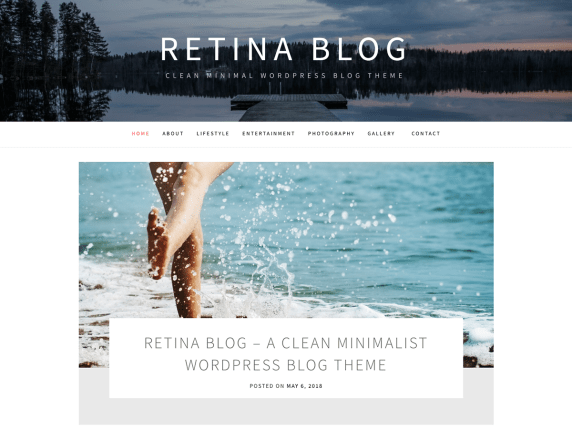 Retina Blog WordPress theme