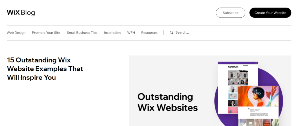 Wix Blogging Platform