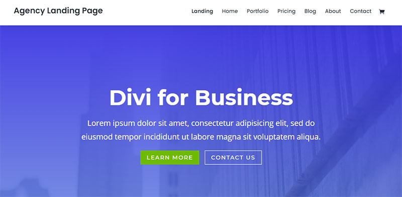 Demo of Divi Powerful WordPress Multipurpose Theme