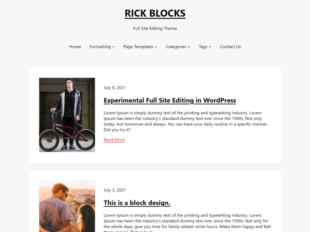 Rick FSE Theme for WordPress