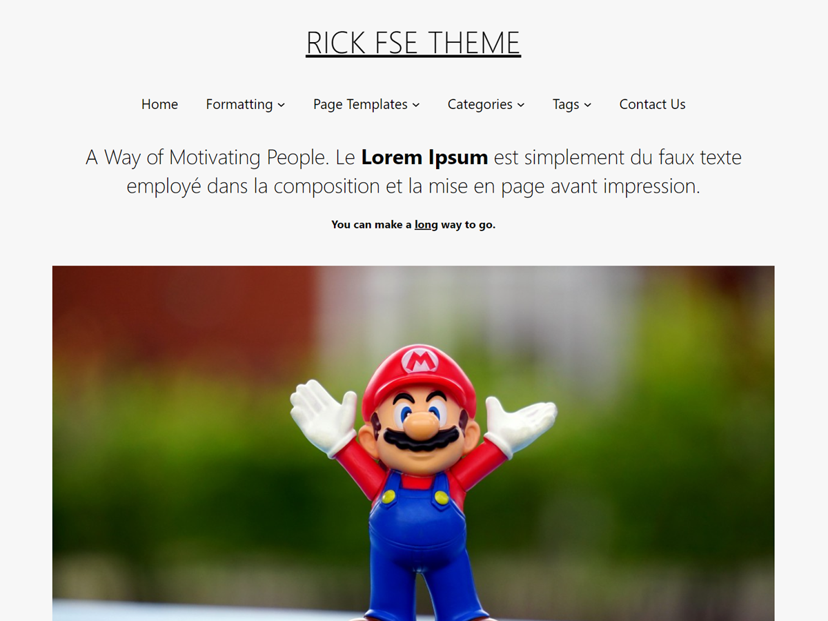 Rick FSE Theme for WordPress