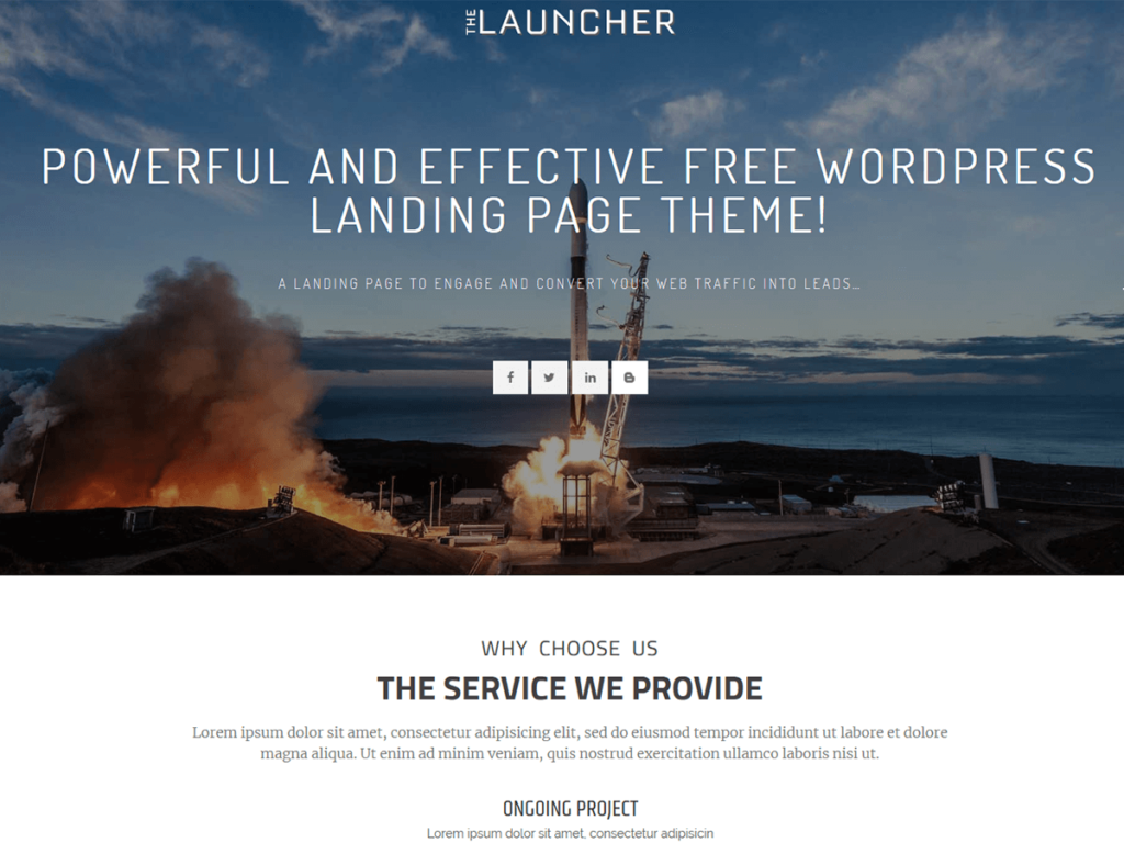 The Launcher WordPress theme