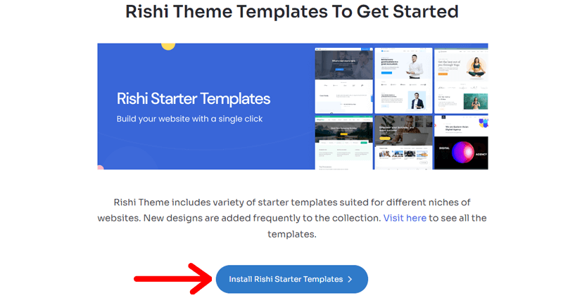 Install Rishi Starter Templates Option