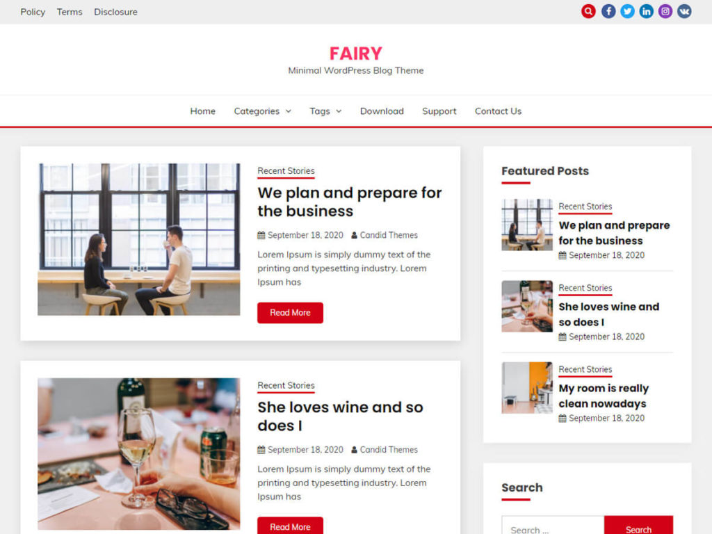 Fairy Blog Theme