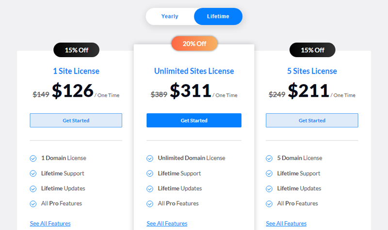 ProductX WooCommerce Blocks Plugin Lifetime Pricing Plans