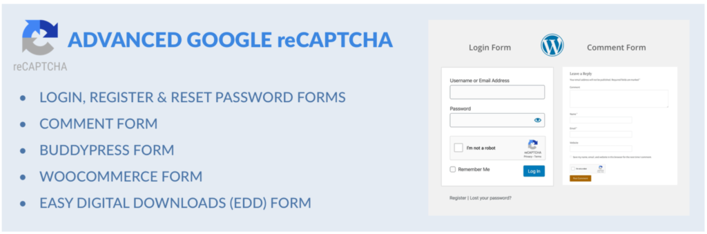 Advanced Google reCAPTCHA Plugin