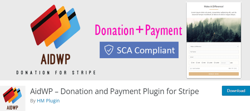 AidWP WordPress Donation and Payment Plugin for Stripe