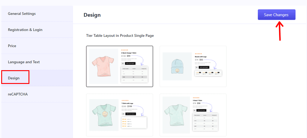 Choosing Single Page Product Design