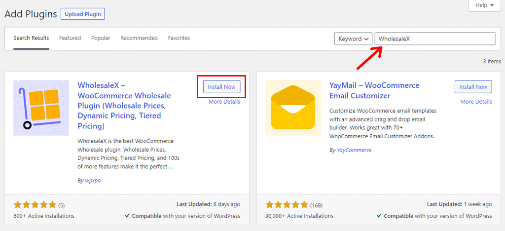 How to Create a WooCommerce Wholesale Store? 15 Install WholesaleX Plugin